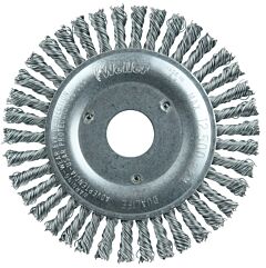 Weiler 08750 Roughneck Jr. 5" Root Pass Weld Cleaning Brush, .020" Steel Wire Fill, 7/8" Arbor Hole