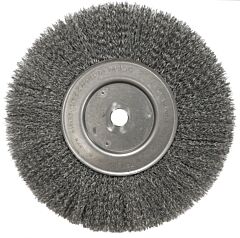 Weiler 01238 Narrow Face Crimped Wire Wheel, 10 In D, .0104 Steel Wire