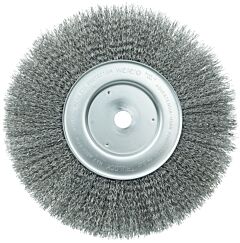 Weiler 01258 Narrow Face Crimped Wire Wheel, 10 In D X 3/4 In W, .014 In Steel, 4,000 Rpm