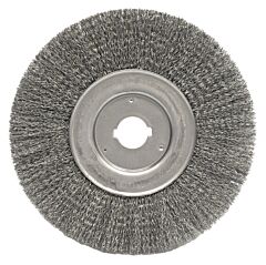 Weiler 01259 Narrow Face Crimped Wire Wheel, 10 In D, .014 Steel Wire