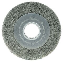 Weiler 03110 8" Wide Face Crimped Wire Wheel, .006" Steel Fill, 2" Arbor Hole