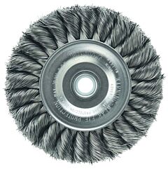 Weiler 09134 Wide Face Standard Twist Knot Wire Wheel, 4 In Dia. X 3/4 W, 20,000 Rpm