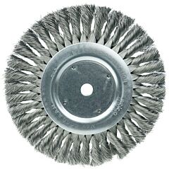 Weiler 08135 Standard Twist Knot Wire Wheel, 8 In D X 5/8 In W, .014 In Steel Wire, 6,000 Rpm