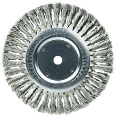 Weiler 08375 Standard Twist Knot Wire Wheel, 8 In D X 5/8 In W, .0118 In Stainless Steel
