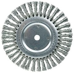 Weiler 08615 Cable Twist Knot Wire Wheel, 8 In D X 1/2 In W, .023 In Steel Wire, 6,000 Rpm