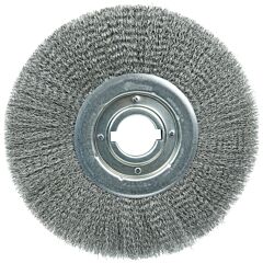 Weiler 06180 Medium Crimped Wire Wheel, 12 In D X 1 1/4 In W, .0118 In Steel Wire, 3,600 Rpm