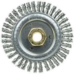 Weiler 79811 Dually® Stringer Bead Wheel, 4-1/2 In Dia X 3/16 In Face W X 5/8 In-11 Unc X 0.020 In, 15000 Rpm, 5 Ea/Bx