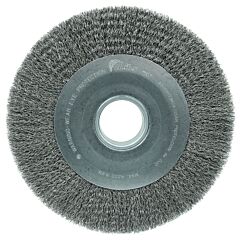 Weiler 03190 Wide-Face Crimped Wire Wheel, 10 In Dia. X 1 5/8 In W, 0.0118 In Wire, 4,000 Rpm