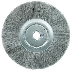 Weiler 01299 Narrow Face Crimped Wire Wheel, 12 In D, .006 Steel, 1 1/4 In Arbor