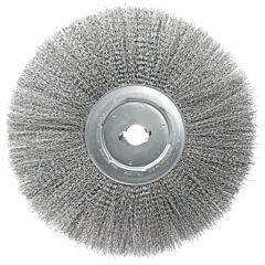 Weiler 01349 Narrow Face Crimped Wire Wheel, 15 In D, .014 Steel Wire