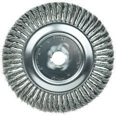 Weiler 08189 Standard Twist Knot Wire Wheel, 10 In D X 3/4 In W, .016 Steel Wire, 4,500 Rpm