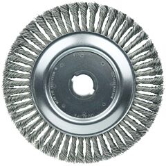 Weiler 08879 Cable Twist Knot Wire Wheel, 10 In D, .023 In Steel Fill, 1-1/4 In Arbor Hole