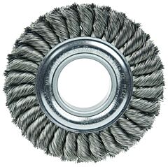 Weiler 09180 Wide Face Standard Twist Knot Wire Wheel, 6 In Dia. X 1 3/8 W, 8,000 Rpm