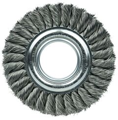 Weiler 09160 Wide Face Standard Twist Knot Wire Wheel, 6"Dia. X 1 3/8"W, 0.0118, 8,000Rpm