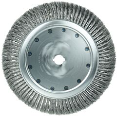 Weiler 08309 High Density Twist Knot Wire Wheel, 14 In D, .0118 In Steel, 1-1/4 In Arbor Hole