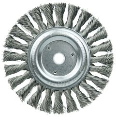 Weiler 08085 Standard Twist Knot Wire Wheel, 6 In D X 1/2 In W, .014 In Steel Wire, 9,000 Rpm