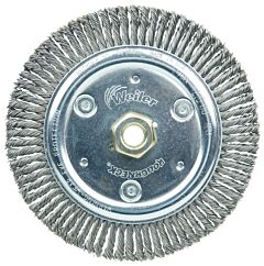 Weiler 09100 Roughneck Sr. 7" Root Pass Weld Cleaning Brush, .020" Steel Wire Fill, 5/8"-11 Unc Nut