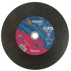 Weiler 57094 Tiger® Ao Type 1 High Speed Saw Large Cutting Wheel, 14 In Dia X 1/8 In, 20 Mm Arbor Hole, A30T