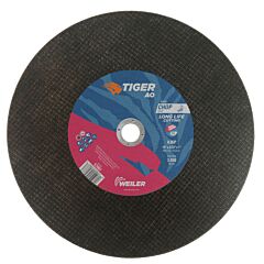 Weiler 57087 Tiger® Ao Type 1 Chop Saw Large Cutting Wheel, 16 In Dia X 3/32 In, 1 In Arbor Hole, A36R