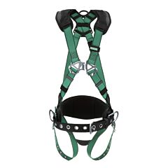 Msa 10197363 V-Form Construction Harness, Extra Small, Back & Hip D-Ring, Tongue Buckle Leg Straps, Shoulder Padding