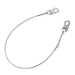 Msa 10199019 V-Series Cable Single-Leg Fixed Restraint Lanyard, 6', 36C Small Snaphooks, Ansi Z359.3-2017