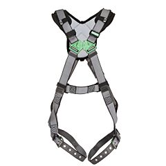 Msa 10194888 V-Fit Harness, Extra Small, Back D-Ring, Tongue Buckle Leg Straps, Shoulder Padding
