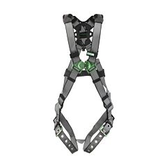 Msa 10195093 V-Fit Harness, Extra Large, Back D-Ring, Tongue Buckle Leg Straps
