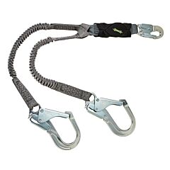 Msa 10193555 V-Series Stretch Twin-Leg Energy Absorbing Lanyard, 6', 36Cl Large Snaphooks