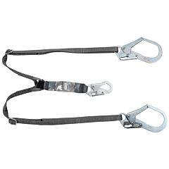 Msa 10191758 V-Series Standard Twin-Leg Adjustable Energy Absorbing Lanyard, 6', 36Cl Large Snaphooks, Ansi Z359.13