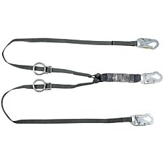 Msa 10193129 V-Series Standard Twin-Leg Adjustable Energy Absorbing Lanyard, Tie-Back, 6', 36C Snaphook, Ansi Z359.13