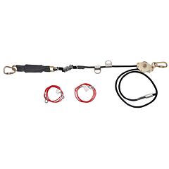 Msa 10150423 Gravity Sureline Temporary Horizontal Lifeline For Two Workers, 40' 12 M Length Black Rope, Bypass Shuttles
