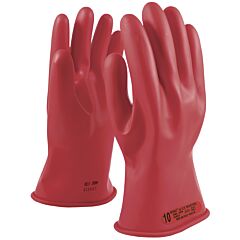 Novax 153-0-14/8 Class 0 Rubber Insulating Glove With Straight Cuff, 14" Length, Black, Size 8