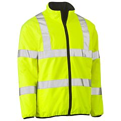 Bisley 333M6350H Ansi Type R Class 3 Reversible Puffer Jacket, Hi-Vis Yellow, Size Small