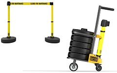 Banner Stakes Pl4007 Plus Cart Package, Yellow "Closed For Maintenance" Banner
