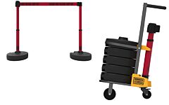Banner Stakes Pl4013 Plus Cart Package, Red "Danger High Voltage Keep Out" Banner