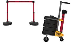Banner Stakes Pl4079 Plus Cart Package, Red "Do Not Enter - Arc Flash Boundary" Banner