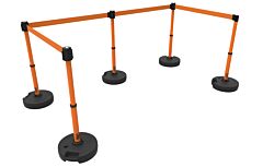 Banner Stakes Pl4503 Plus Barrier Set X5, Blank Orange Banner