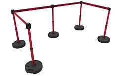 Banner Stakes Pl4595 Plus Barrier Set X5, Red "Stay Behind The Line"