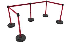 Banner Stakes Pl4597 Plus Barrier Set X5, Red "Do Not Enter-Arc Flash Boundary"