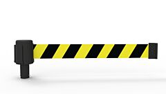 Banner Stakes Pl4041 Plus Yellow/Black Diagonal Stripe Banner (Pack Of 5)