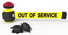 Banner Stakes Mh5005L 30' Magnetic Wall Mount With Light Kit - Yellow "Out Of Service"