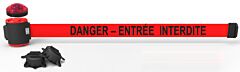 Banner Stakes Mh5017L 30' Magnetic Wall Mount With Light Kit - Red "Danger – Entrée Interdite"