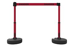 Banner Stakes Pl4264 Plus Barrier Set X2, Red Double-Sided "Danger" Banner