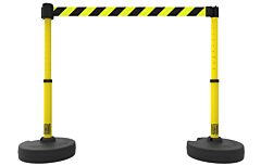 Banner Stakes Pl4291 Plus Barrier Set X2, Yellow/Black Diagonal Stripe