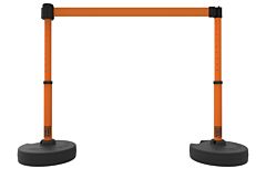 Banner Stakes Pl4203 Plus Barrier Set X2, Blank Orange Banner