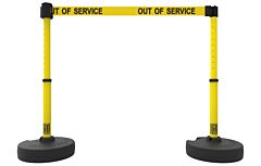 Banner Stakes Pl4289 Plus Barrier Set X2, Yellow "Out Of Service"