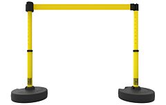 Banner Stakes Pl4292 Plus Barrier Set X2, Blank Yellow Banner