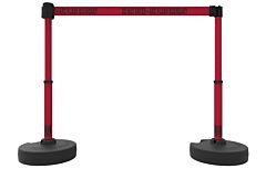 Banner Stakes Pl4297 Plus Barrier Set X2, Red "Do Not Enter-Arc Flash Boundary"