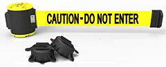 Banner Stakes Mh5002 30' Magnetic Wall Mount - Yellow "Caution - Do Not Enter" Banner