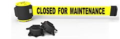 Banner Stakes Mh5006 30' Magnetic Wall Mount - Yellow "Closed For Maintenance" Banner
